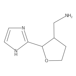 [2-(1H-imidazol-2-yl)oxolan-3-yl]methanamine Structure