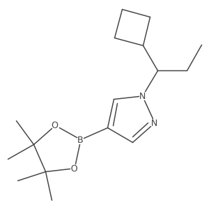 1-(1-Cyclobutylpropyl)-4-(4,4,5,5-tetramethyl-1,3,2-dioxaborolan-2-yl)-1h-pyrazole结构式