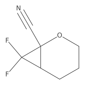 7,7-Difluoro-2-oxabicyclo[4.1.0]heptane-1-carbonitrile结构式