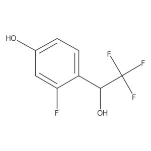 3-Fluoro-4-(2,2,2-trifluoro-1-hydroxyethyl)phenol Structure