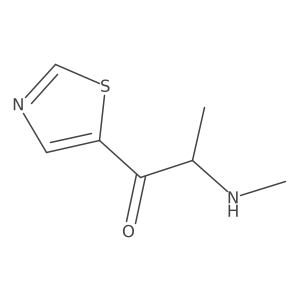 2-(Methylamino)-1-(1,3-thiazol-5-yl)propan-1-one结构式