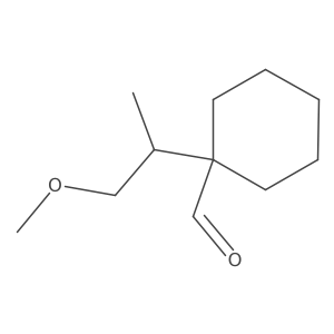1-(1-Methoxypropan-2-yl)cyclohexane-1-carbaldehyde Structure
