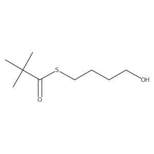 S-(4-hydroxybutyl) 2,2-dimethylpropanethioate结构式