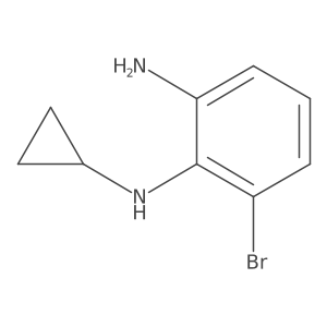 3-Bromo-N2-cyclopropyl-1,2-benzenediamine结构式
