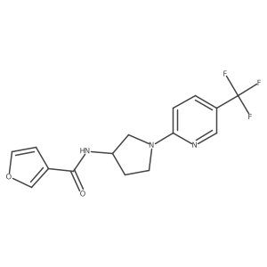 N-(1-(5-(trifluoromethyl)pyridin-2-yl)pyrrolidin-3-yl)furan-3-carboxamide结构式