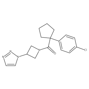 (3-(1H-1,2,3-triazol-1-yl)azetidin-1-yl)(1-(4-chlorophenyl)cyclopentyl)methanone Structure