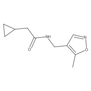 2-cyclopropyl-N-((5-methylisoxazol-4-yl)methyl)acetamide Structure