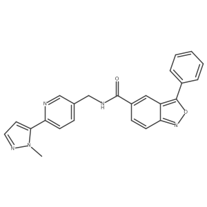 N-{[6-(1-methyl-1H-pyrazol-5-yl)pyridin-3-yl]methyl}-3-phenyl-2,1-benzoxazole-5-carboxamide Structure