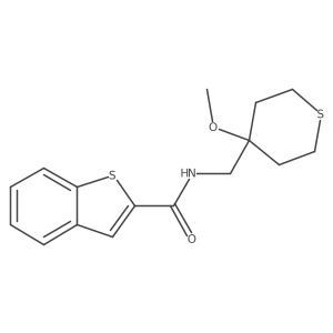 N-((4-methoxytetrahydro-2H-thiopyran-4-yl)methyl)benzo[b]thiophene-2-carboxamide Structure