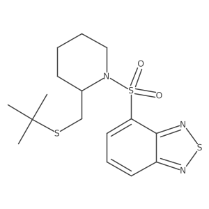 4-((2-((Tert-butylthio)methyl)piperidin-1-yl)sulfonyl)benzo[c][1,2,5]thiadiazole Structure
