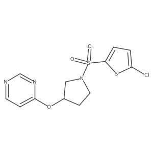 4-((1-((5-Chlorothiophen-2-yl)sulfonyl)pyrrolidin-3-yl)oxy)pyrimidine Structure
