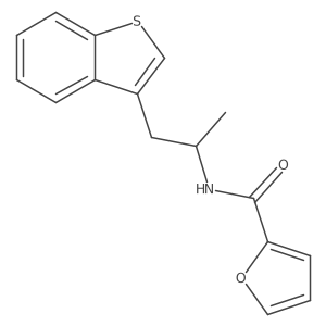 N-(1-(benzo[b]thiophen-3-yl)propan-2-yl)furan-2-carboxamide结构式