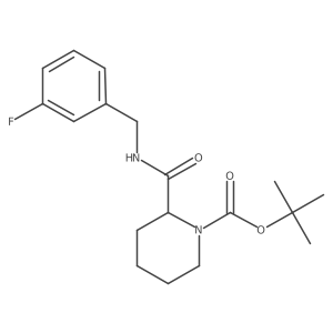 tert-Butyl 2-((3-fluorobenzyl)carbamoyl)piperidine-1-carboxylate结构式