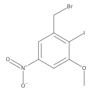 Benzene, 1-(bromomethyl)-2-iodo-3-methoxy-5-nitro- Structure