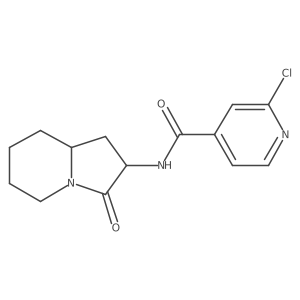 2-chloro-N-(3-oxo-octahydroindolizin-2-yl)pyridine-4-carboxamide Structure