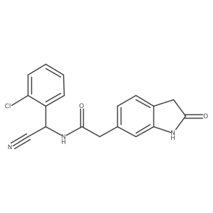 N-[(2-chlorophenyl)(cyano)methyl]-2-(2-oxo-2,3-dihydro-1H-indol-6-yl)acetamide Structure