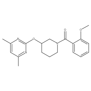 (3-((4,6-Dimethylpyrimidin-2-yl)oxy)piperidin-1-yl)(2-methoxyphenyl)methanone Structure