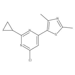 5-(6-Chloro-2-cyclopropylpyrimidin-4-yl)-2,4-dimethylthiazole Structure
