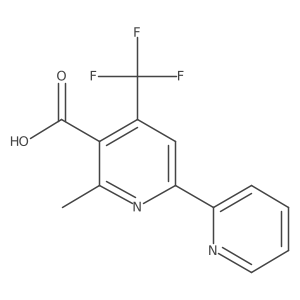 6-Methyl-4-(trifluoromethyl)-[2,2'-bipyridine]-5-carboxylic acid结构式