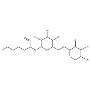 (1R)-1-Ethenylhexyl 6-O-I(2)-D-xylopyranosyl-I(2)-D-glucopyranoside Structure