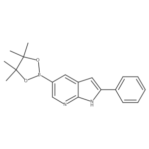 2-phenyl-5-(4,4,5,5-tetramethyl-1,3,2-dioxaborolan-2-yl)-1H-pyrrolo[2,3-b]pyridine结构式