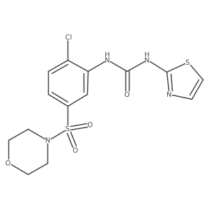 1-(2-Chloro-5-morpholin-4-ylsulfonylphenyl)-3-(1,3-thiazol-2-yl)urea结构式