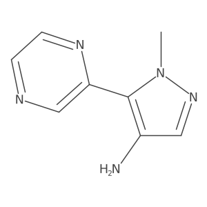 1-Methyl-5-pyrazin-2-ylpyrazol-4-amine Structure