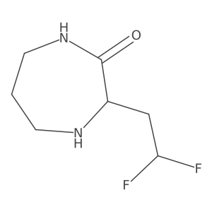 3-(2,2-Difluoroethyl)-1,4-diazepan-2-one Structure
