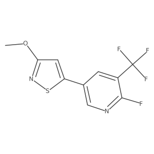 2-Fluoro-5-(3-methoxy-1,2-thiazol-5-yl)-3-(trifluoromethyl)pyridine Structure