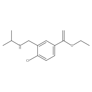 {[2-Chloro-5-(1-ethoxyethenyl)phenyl]methyl}(propan-2-yl)amine Structure