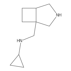 N-({3-azabicyclo[3.2.0]heptan-1-yl}methyl)cyclopropanamine结构式