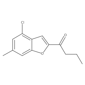 1-(4-Chloro-6-methyl-1-benzofuran-2-yl)butan-1-one结构式
