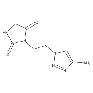 3-[2-(4-amino-1H-1,2,3-triazol-1-yl)ethyl]imidazolidine-2,4-dione Structure