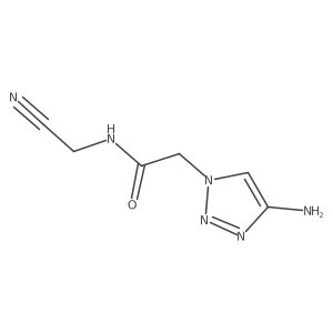 2-(4-amino-1H-1,2,3-triazol-1-yl)-N-(cyanomethyl)acetamide结构式