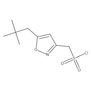 [5-(2,2-Dimethylpropyl)-1,2-oxazol-3-yl]methanesulfonyl chloride Structure