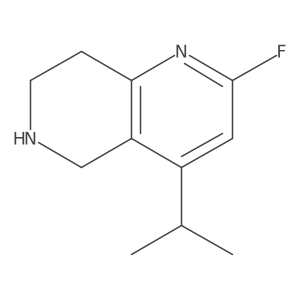 2-Fluoro-4-(propan-2-yl)-5,6,7,8-tetrahydro-1,6-naphthyridine结构式