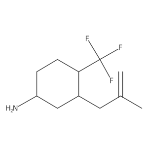 3-(2-Methylprop-2-en-1-yl)-4-(trifluoromethyl)cyclohexan-1-amine结构式