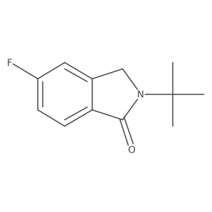 2-tert-butyl-5-fluoro-2,3-dihydro-1H-isoindol-1-one结构式