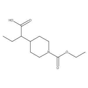 2-[1-(Ethoxycarbonyl)piperidin-4-yl]butanoic acid Structure