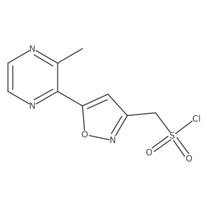 [5-(3-Methylpyrazin-2-yl)-1,2-oxazol-3-yl]methanesulfonyl chloride Structure