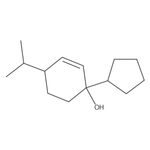 1-Cyclopentyl-4-(propan-2-yl)cyclohex-2-en-1-ol结构式