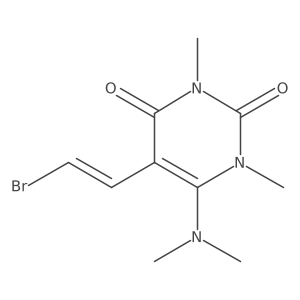 5-(2-Bromoethenyl)-6-(dimethylamino)-1,3-dimethyl-1,2,3,4-tetrahydropyrimidine-2,4-dione Structure