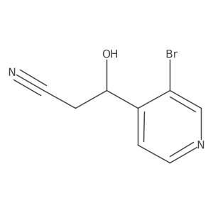 3-(3-Bromopyridin-4-yl)-3-hydroxypropanenitrile Structure