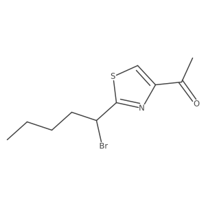 1-[2-(1-Bromopentyl)-1,3-thiazol-4-yl]ethan-1-one结构式