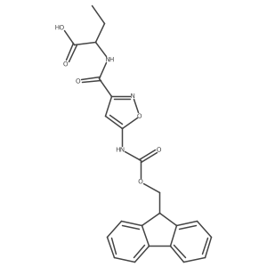 (2S)-2-{[5-({[(9H-fluoren-9-yl)methoxy]carbonyl}amino)-1,2-oxazol-3-yl]formamido}butanoic acid结构式