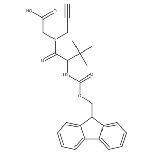 2-[(2S)-2-({[(9H-fluoren-9-yl)methoxy]carbonyl}amino)-3,3-dimethyl-N-(prop-2-yn-1-yl)butanamido]acetic acid Structure