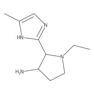 1-ethyl-2-(4-methyl-1H-imidazol-2-yl)pyrrolidin-3-amine结构式