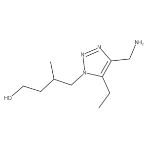 4-[4-(aminomethyl)-5-ethyl-1H-1,2,3-triazol-1-yl]-3-methylbutan-1-ol Structure