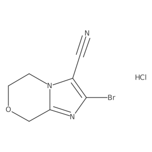 2-bromo-5H,6H,8H-imidazo[2,1-c][1,4]oxazine-3-carbonitrile hydrochloride结构式