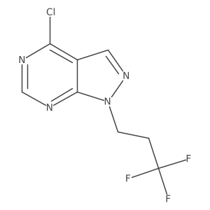4-chloro-1-(3,3,3-trifluoropropyl)-1H-pyrazolo[3,4-d]pyrimidine结构式
